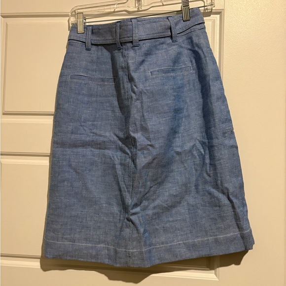 Blue Button-Front Women's Skirt - Picture 2 of 2